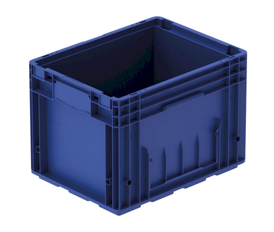 Přepravka R-KLT 4329 tmavě modrá RAL 5003, uzavřená